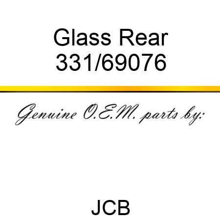 Glass Rear 331/69076