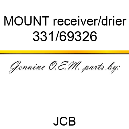 MOUNT receiver/drier 331/69326