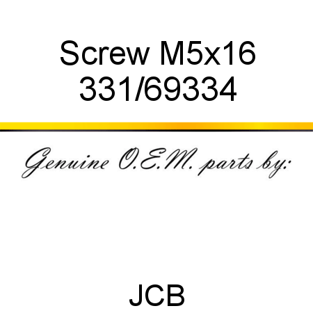 Screw M5x16 331/69334