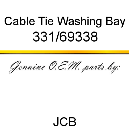 Cable Tie, Washing Bay 331/69338