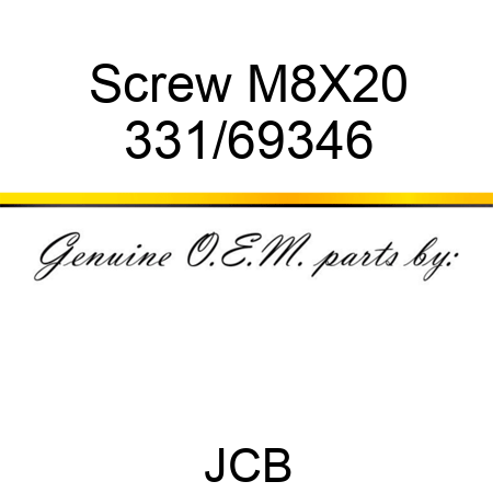 Screw M8X20 331/69346