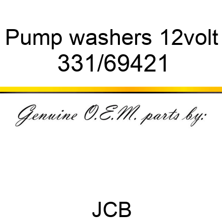 Pump, washers 12volt 331/69421