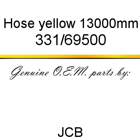 Hose, yellow, 13000mm 331/69500