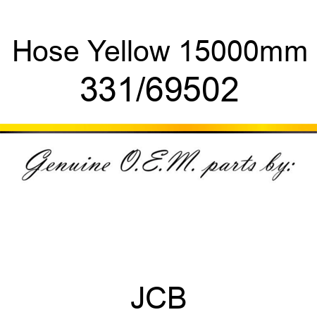 Hose, Yellow, 15000mm 331/69502