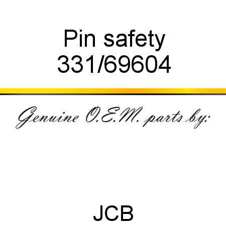 Pin, safety 331/69604