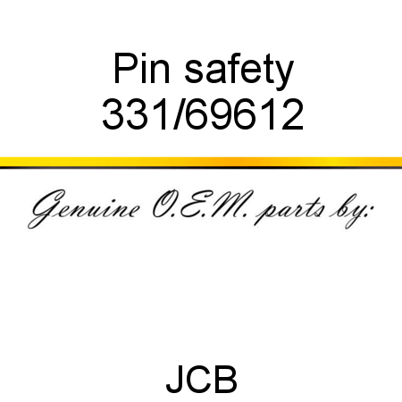 Pin, safety 331/69612