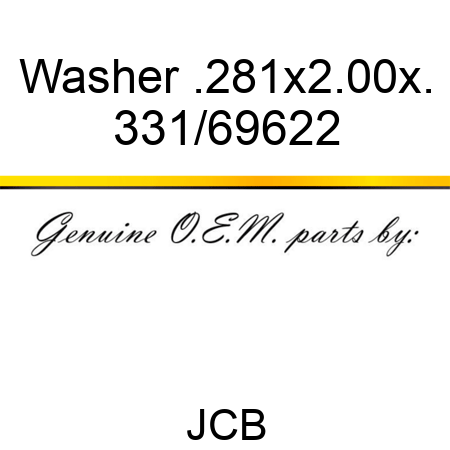 Washer .281x2.00x. 331/69622