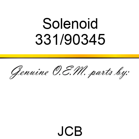 Solenoid 331/90345