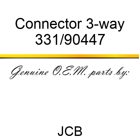 Connector 3-way 331/90447
