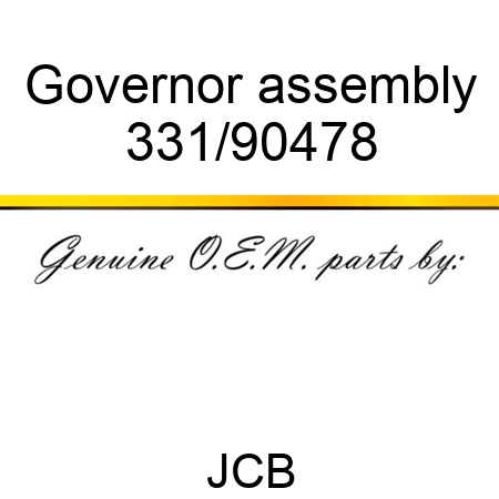 Governor assembly 331/90478