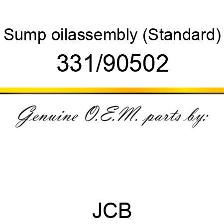 Sump, oil,assembly, (Standard) 331/90502