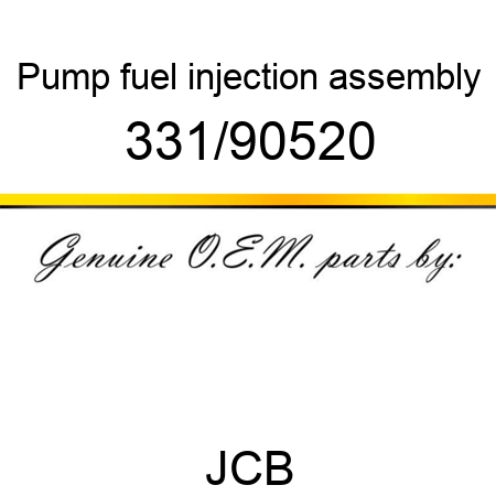 Pump, fuel injection, assembly 331/90520