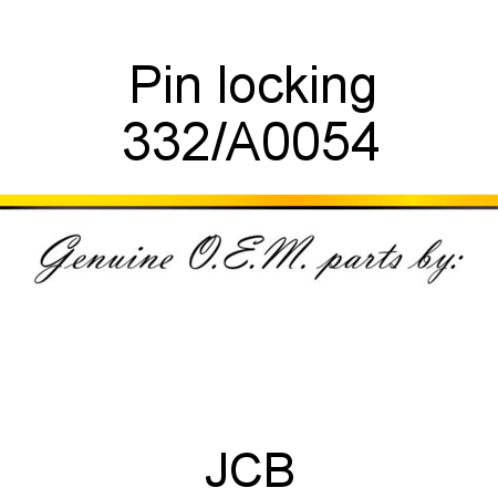 Pin, locking 332/A0054