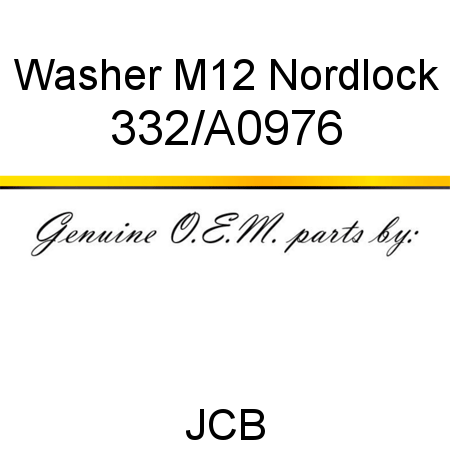 Washer, M12, Nordlock 332/A0976