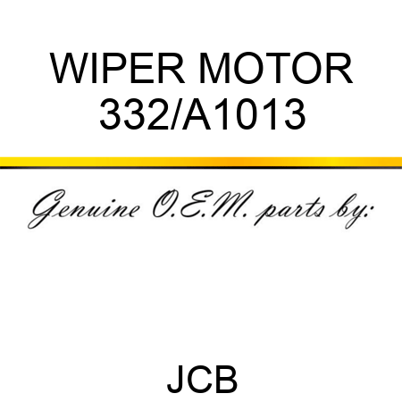 WIPER MOTOR 332/A1013