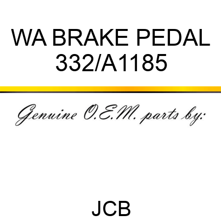 WA BRAKE PEDAL 332/A1185