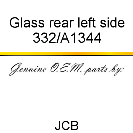 Glass, rear, left side 332/A1344