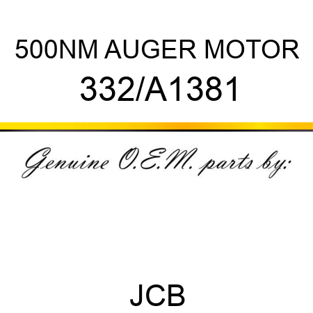 500NM AUGER MOTOR 332/A1381