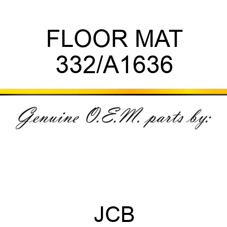 FLOOR MAT 332/A1636