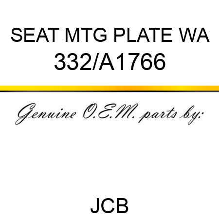 SEAT MTG PLATE WA 332/A1766