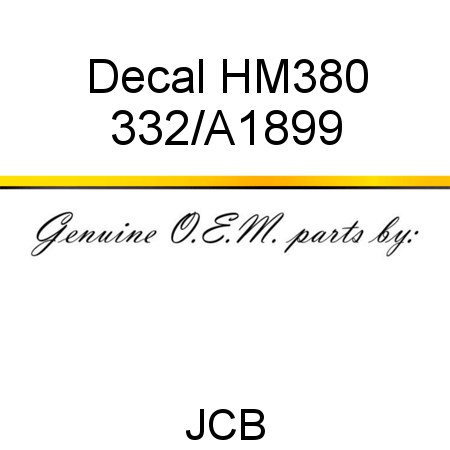 Decal, HM380 332/A1899