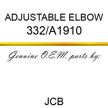 ADJUSTABLE ELBOW 332/A1910