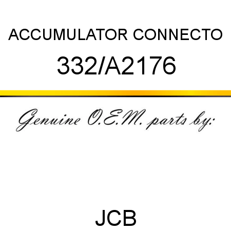 ACCUMULATOR CONNECTO 332/A2176