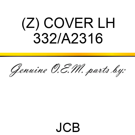 (Z) COVER LH 332/A2316