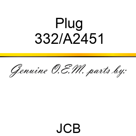 Plug 332/A2451