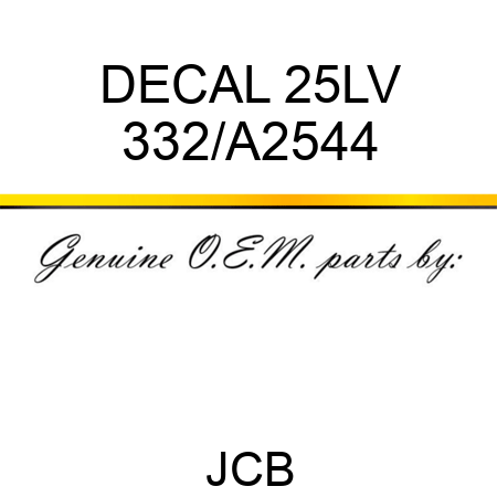 DECAL 25LV 332/A2544