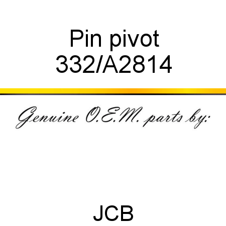 Pin, pivot 332/A2814