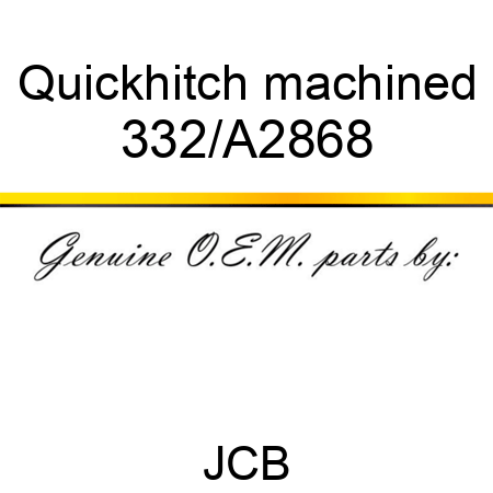 Quickhitch, machined 332/A2868