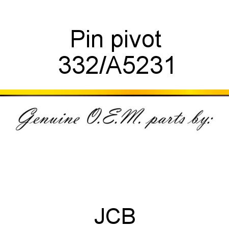 Pin, pivot 332/A5231