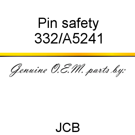 Pin, safety 332/A5241