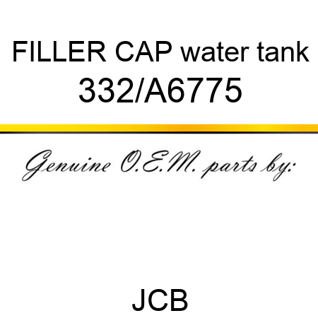 FILLER CAP water tank 332/A6775