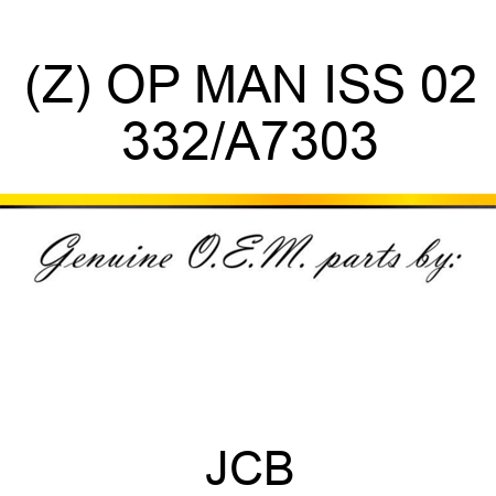 (Z) OP MAN ISS 02 332/A7303