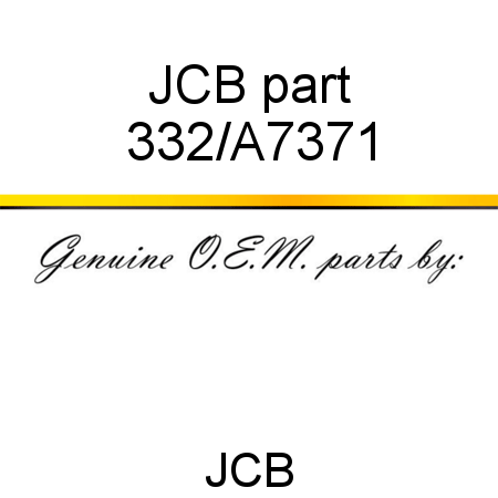 JCB part 332/A7371
