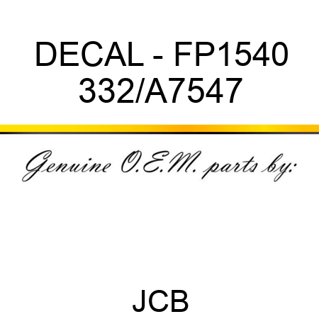 DECAL - FP1540 332/A7547