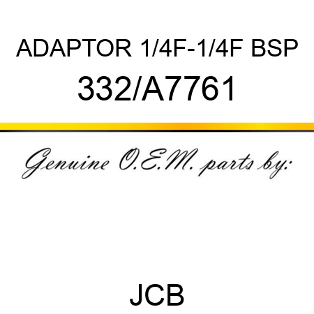 ADAPTOR 1/4F-1/4F BSP 332/A7761
