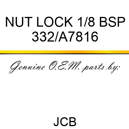 NUT LOCK 1/8 BSP 332/A7816