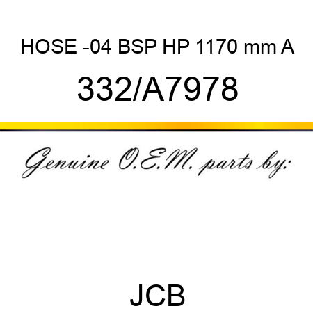 HOSE -04 BSP HP 1170 mm A 332/A7978