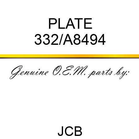 PLATE 332/A8494