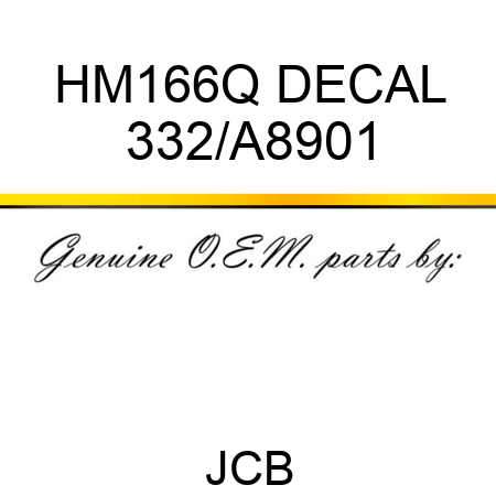 HM166Q DECAL 332/A8901