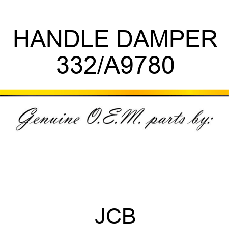 HANDLE DAMPER 332/A9780