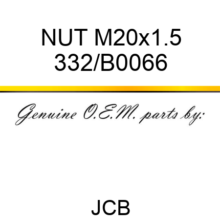 NUT M20x1.5 332/B0066