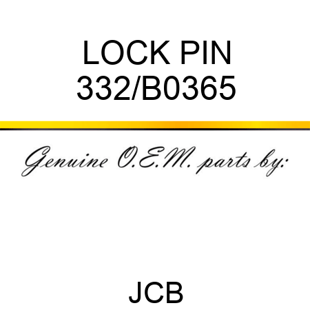 LOCK PIN 332/B0365