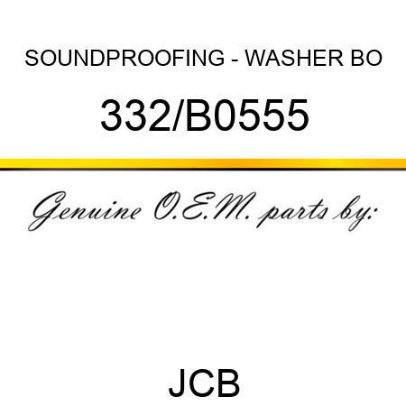 SOUNDPROOFING - WASHER BO 332/B0555