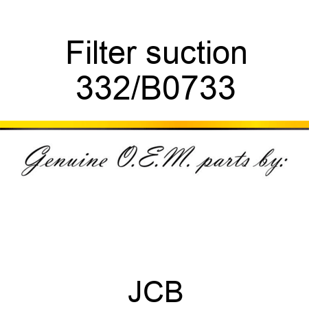 Filter suction 332/B0733