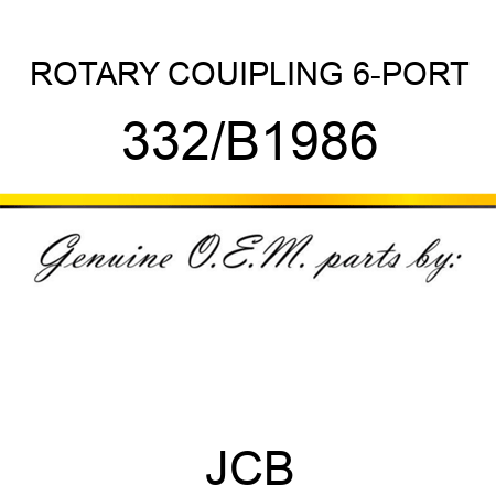 ROTARY COUIPLING 6-PORT 332/B1986