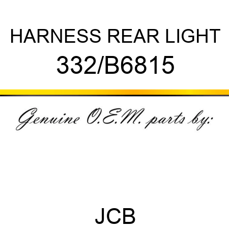 HARNESS REAR LIGHT 332/B6815